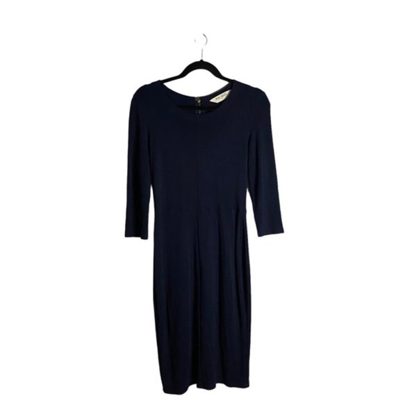 Nicole Bridger Dresses & Skirts - Nicole Bridger Women's Navy Blue Casual 3/4 Sleeve Jersey Knit Dress